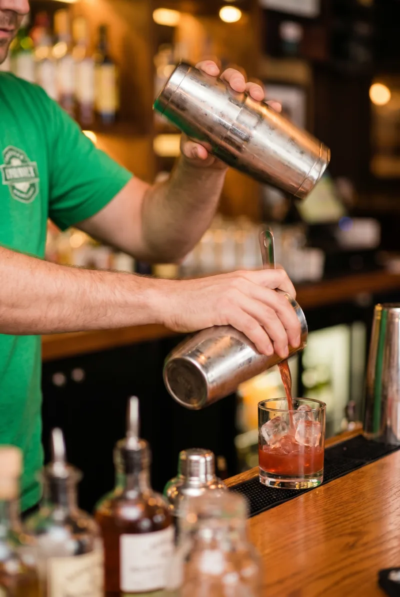 Bartender at the bar
