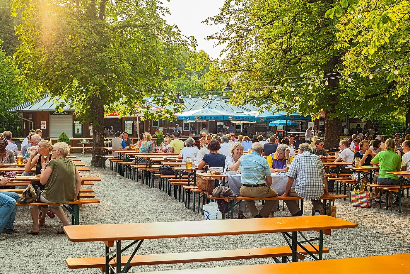 Beer garden service in Munich