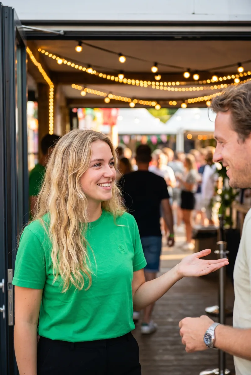 Eventhelferin im Einsatz bei einem Sommer-Event