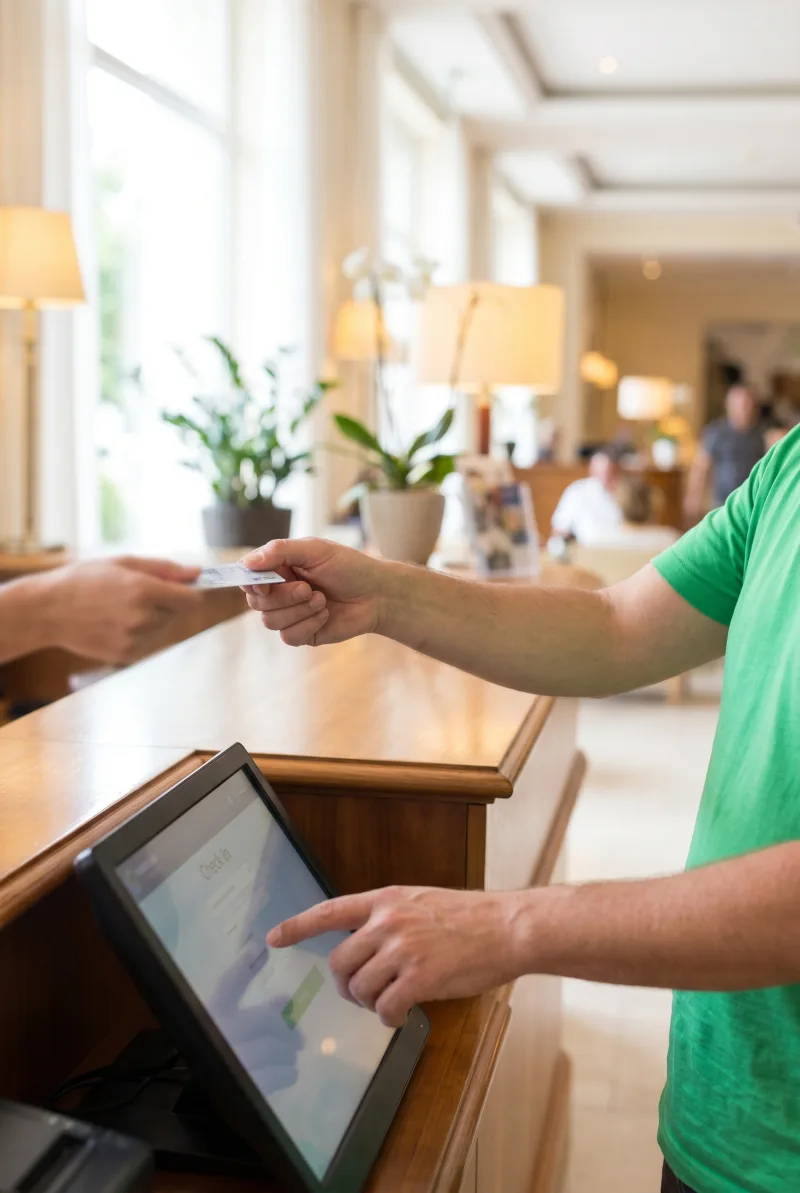 Hotel staff at work