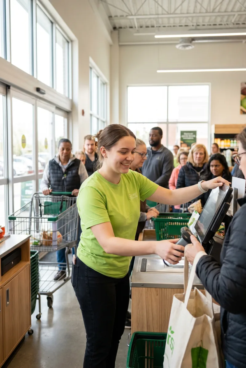 Checkout service in retail