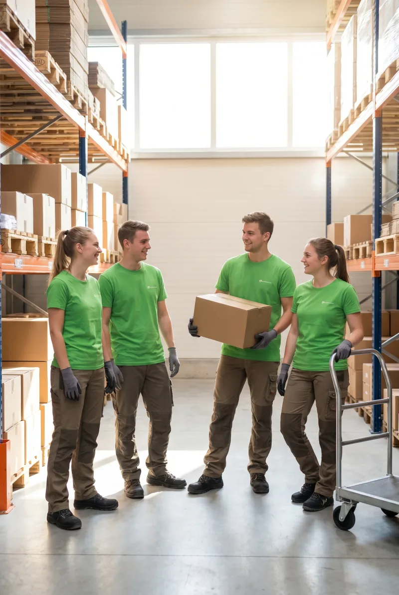 Well-rehearsed logistics team at work