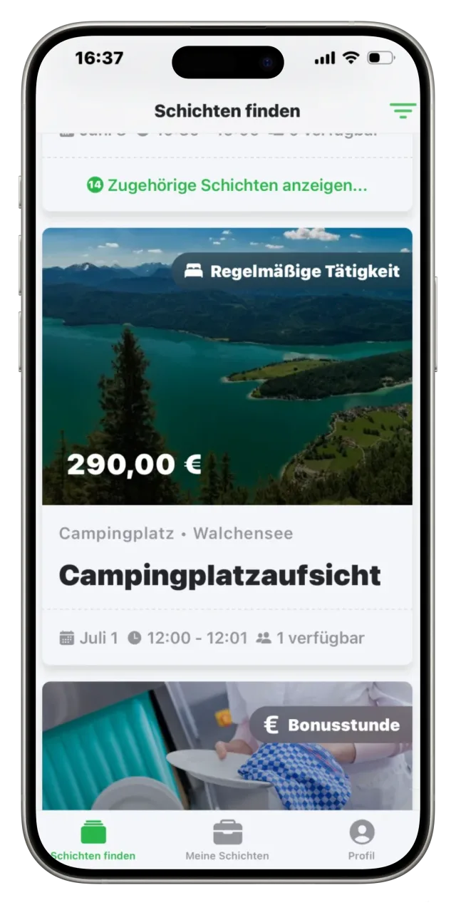 Find shifts in the uniworks app
